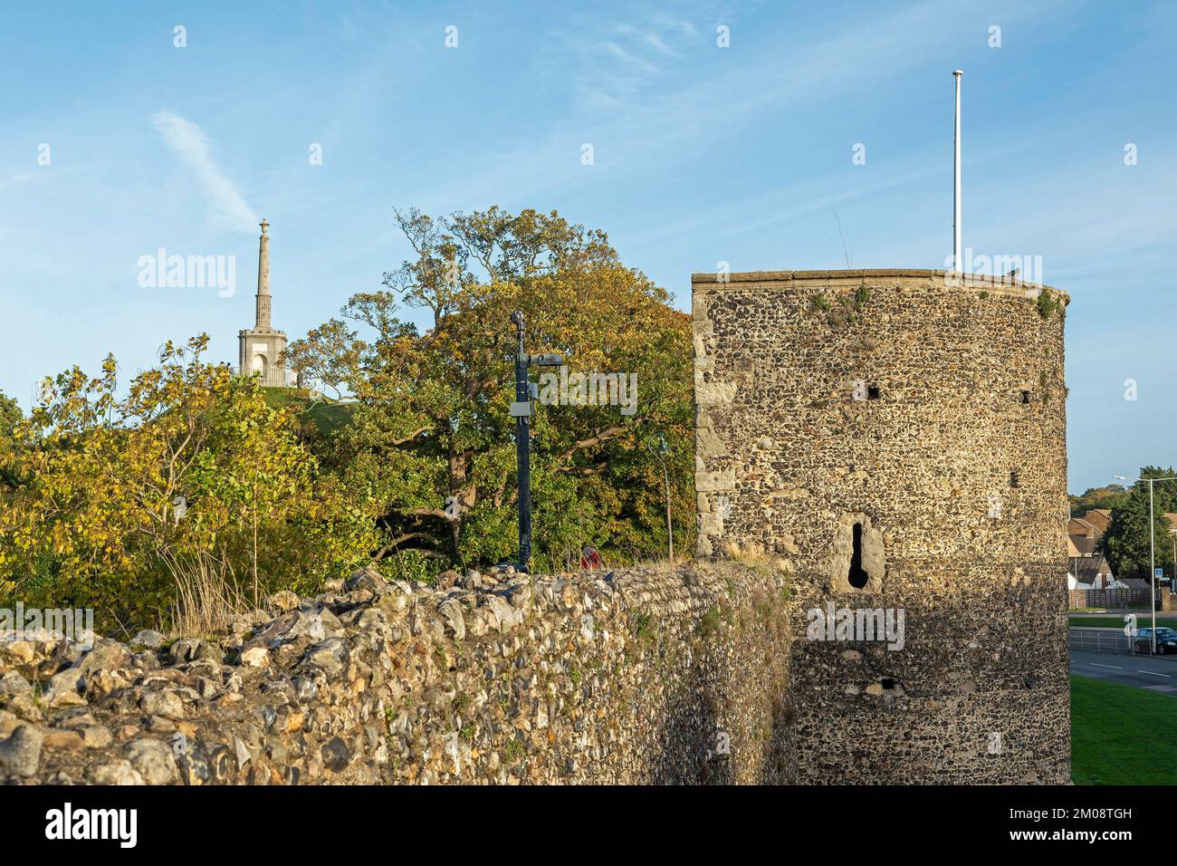City Wall, Canterbury, Kent, Inghilterra, Regno Unito, Europa Foto Stock