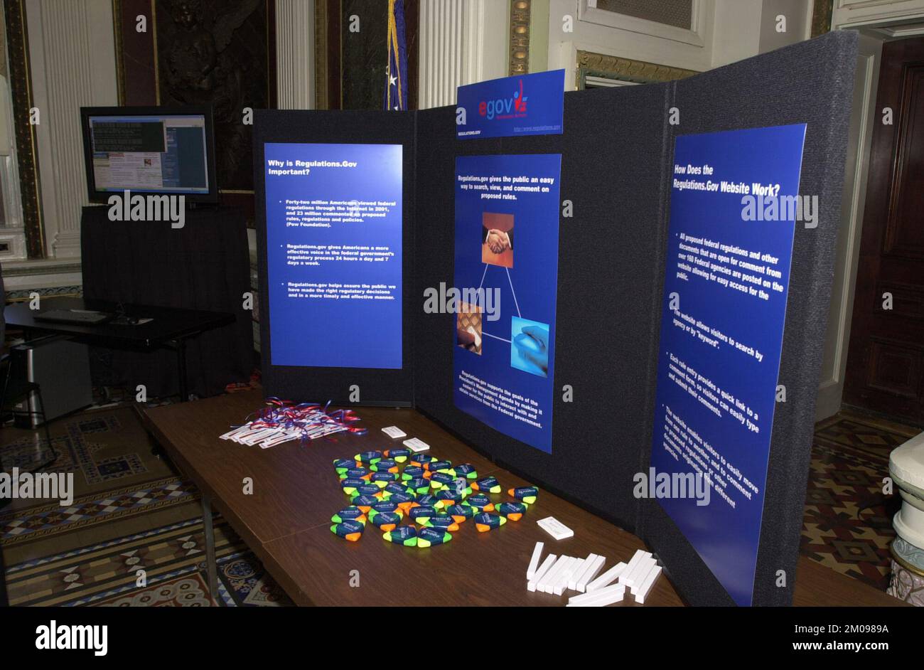 Vice Amministratore Linda Fisher a e-Gov Presentation , Environmental Protection Agency Foto Stock