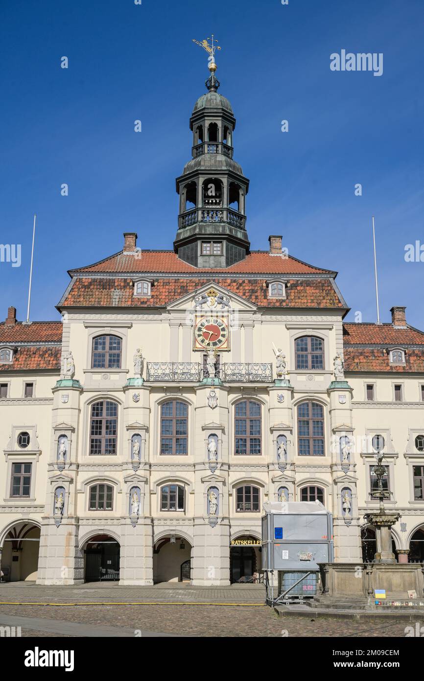 Altes Rathaus, Marktplatz, Lüneburg, Niedersachsen, Deutschland Foto Stock