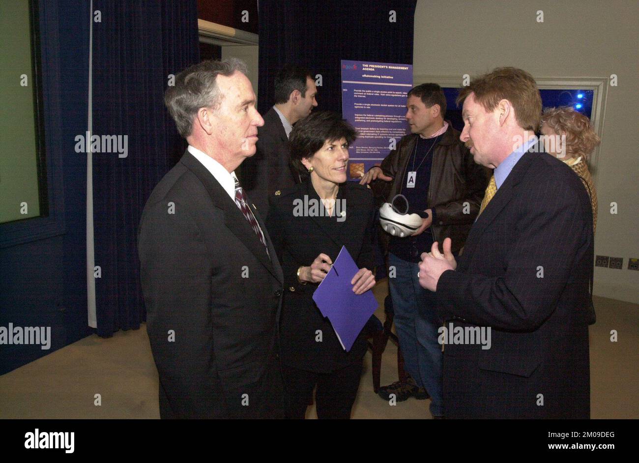 Vice Amministratore Linda Fisher a e-Gov Presentation , Environmental Protection Agency Foto Stock