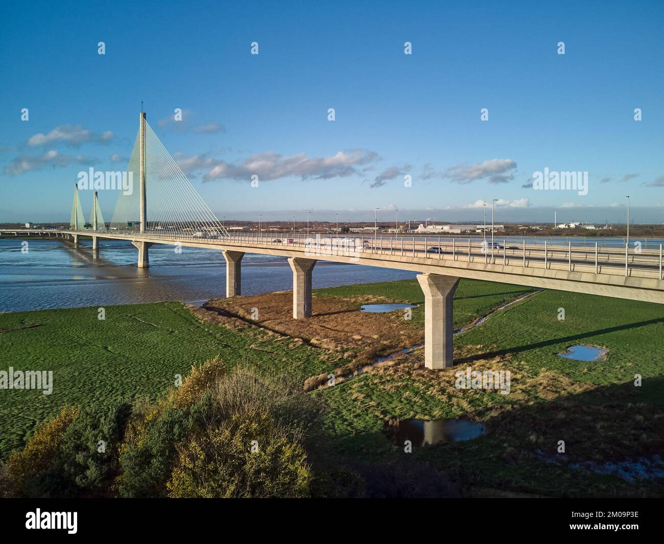 Mersey Gateway Bridge Foto Stock