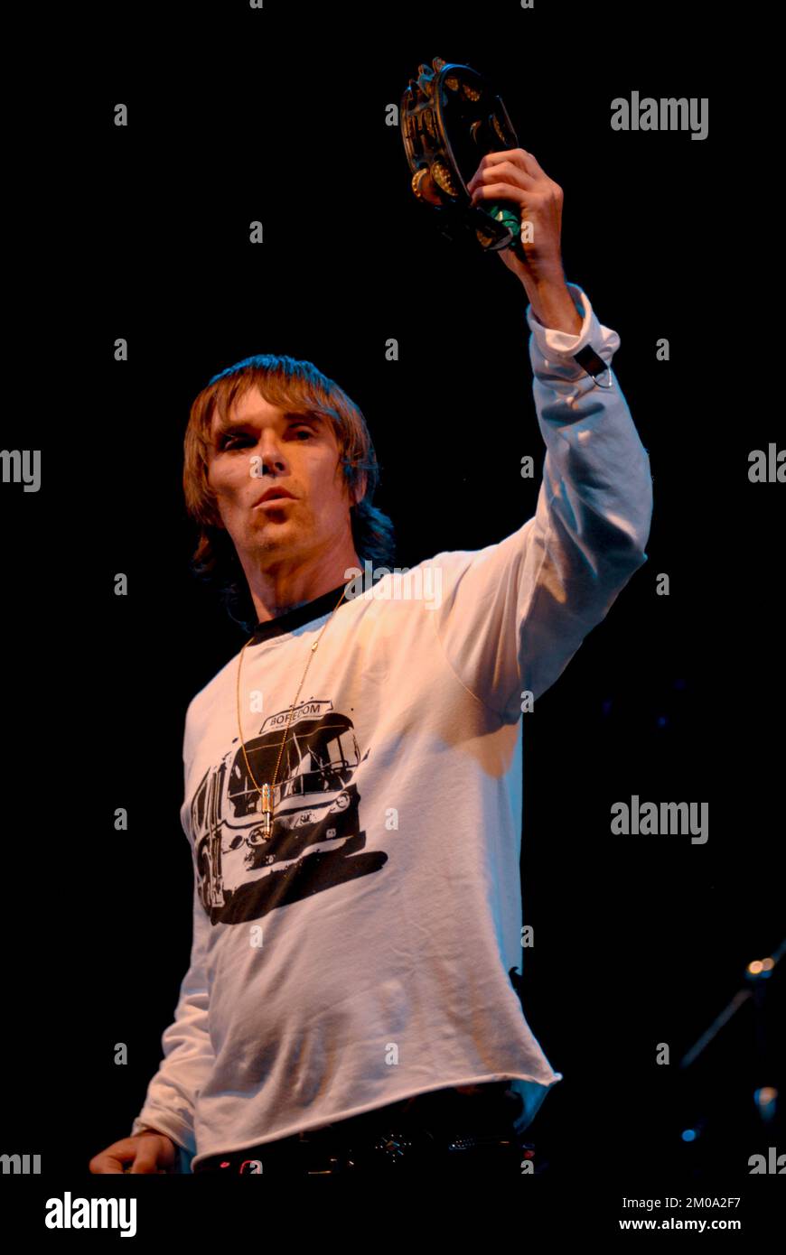 Ian Brown, V2008, Hylands Park, Chelmsford, Essex, Regno Unito - 16 agosto 2008 Foto Stock