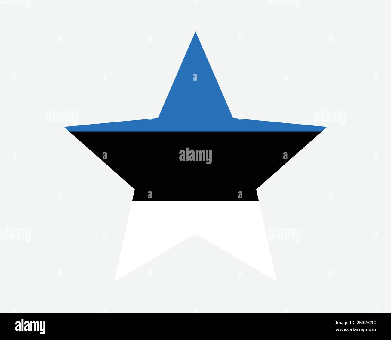 Estonia bandiera a stelle. Bandiera estone a forma di stella. Repubblica di Estonia Paese National Banner icona simbolo vettoriale piatta Illustrazione grafica Illustrazione Vettoriale