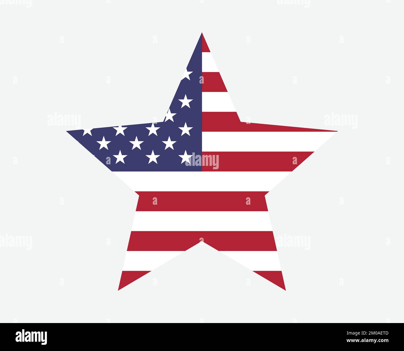 Bandiera degli Stati Uniti. STATI UNITI d'America Star Shape Flag. American Star Spangled Banner Old Glory Country icona nazionale simbolo Vector Illustrazione Illustrazione Vettoriale