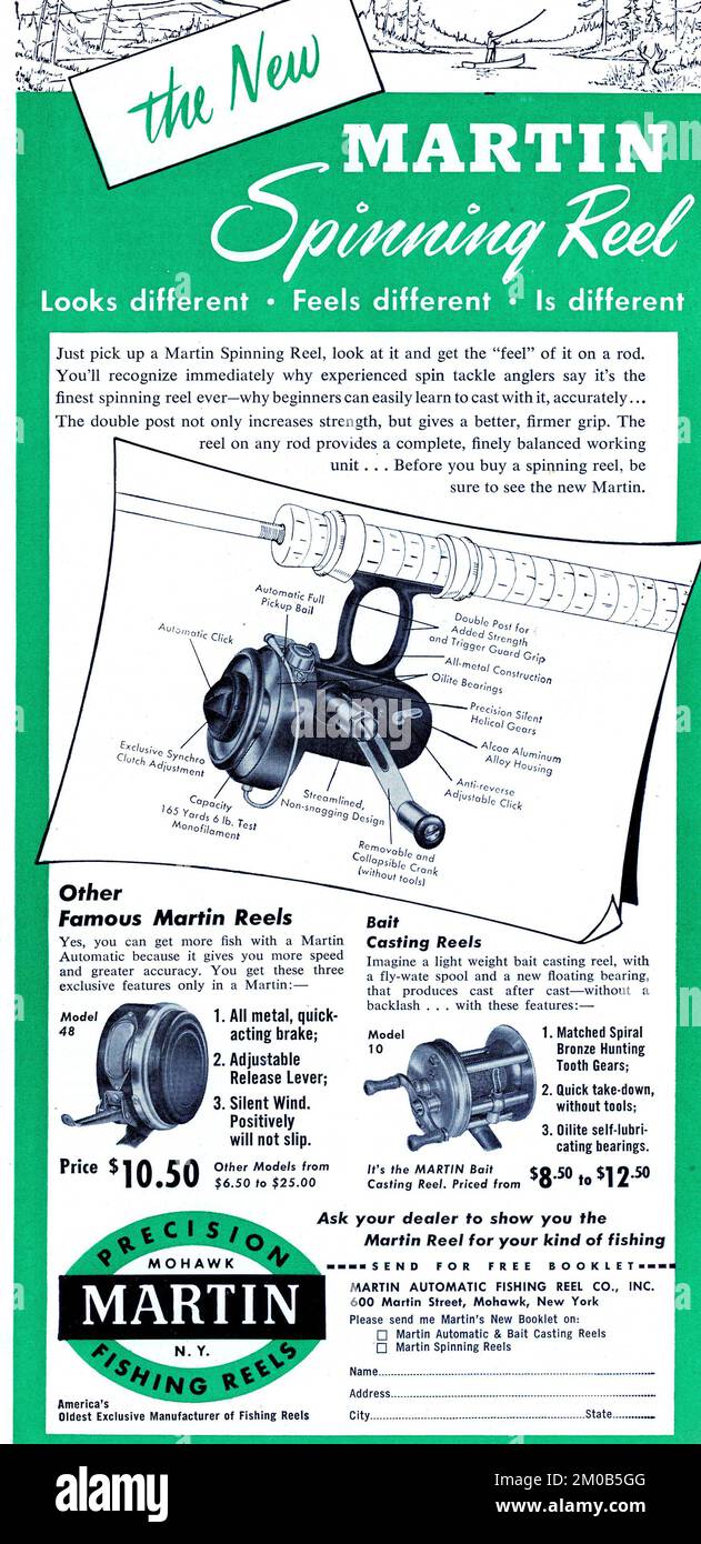 Vintage Aprile 1954 'Field & Stream' numero di rivista Advert, USA Foto Stock