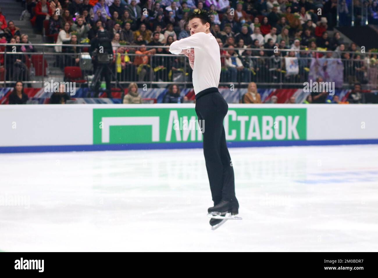 San Pietroburgo, Russia. 04th Dec, 2022. Gleb Lutfullin si esibisce durante i Campionati Russian Figure Skating del 2022 al Palazzo dello Sport di Yubileyny. Credit: SOPA Images Limited/Alamy Live News Foto Stock