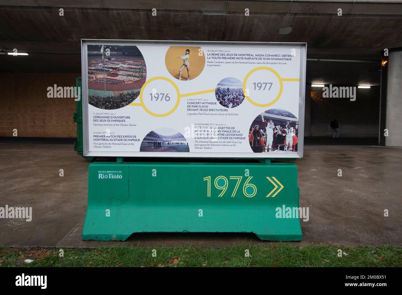 1976 - 1977 Storia dello Stadio Olimpico a Montreal, Quebec, Canada Foto Stock