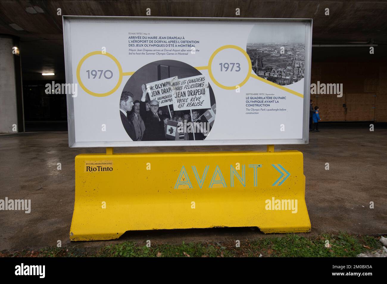 1970 - 1973 Storia dello Stadio Olimpico a Montreal, Quebec, Canada Foto Stock