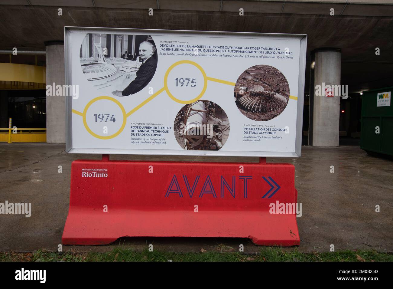 1974 - 1975 Storia dello Stadio Olimpico a Montreal, Quebec, Canada Foto Stock