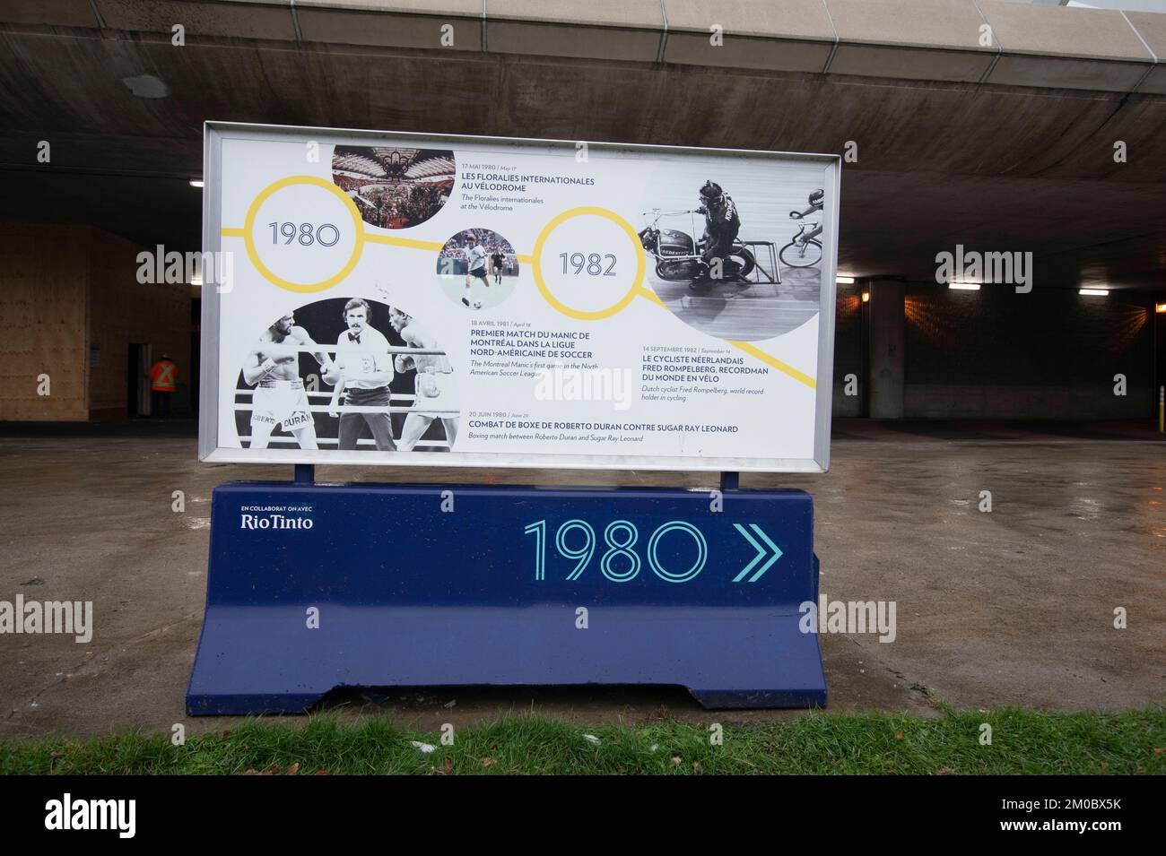 1980 - 1982 Storia dello Stadio Olimpico a Montreal, Quebec, Canada Foto Stock