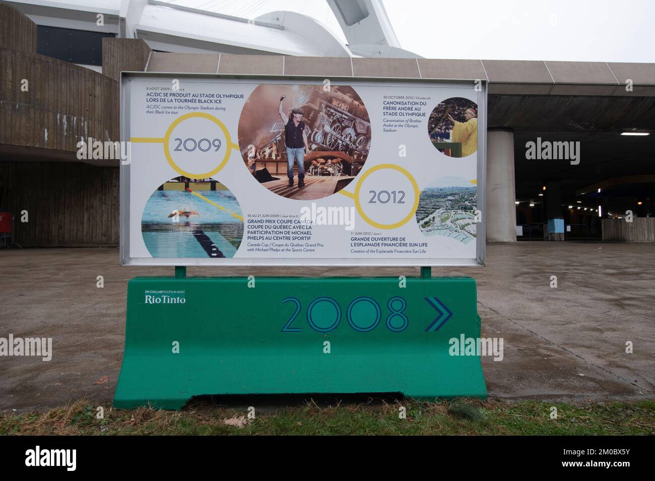 2009 - 2012 Storia dello Stadio Olimpico a Montreal, Quebec, Canada Foto Stock