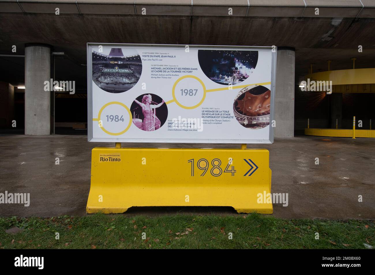 1984 - 1987 Storia dello Stadio Olimpico a Montreal, Quebec, Canada Foto Stock