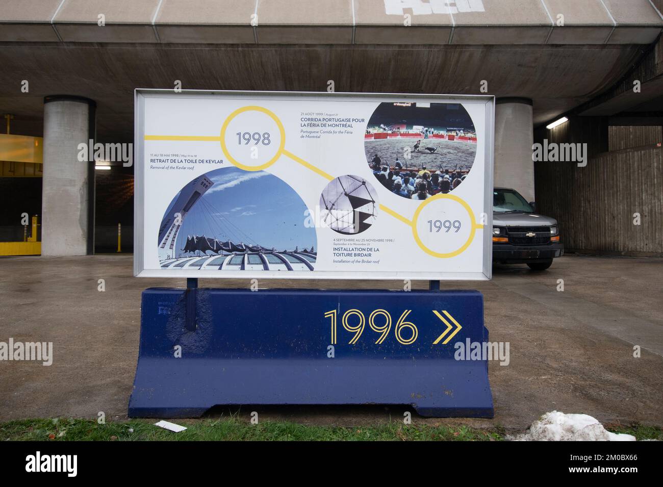1998 - 1999 Storia dello Stadio Olimpico a Montreal, Quebec, Canada Foto Stock