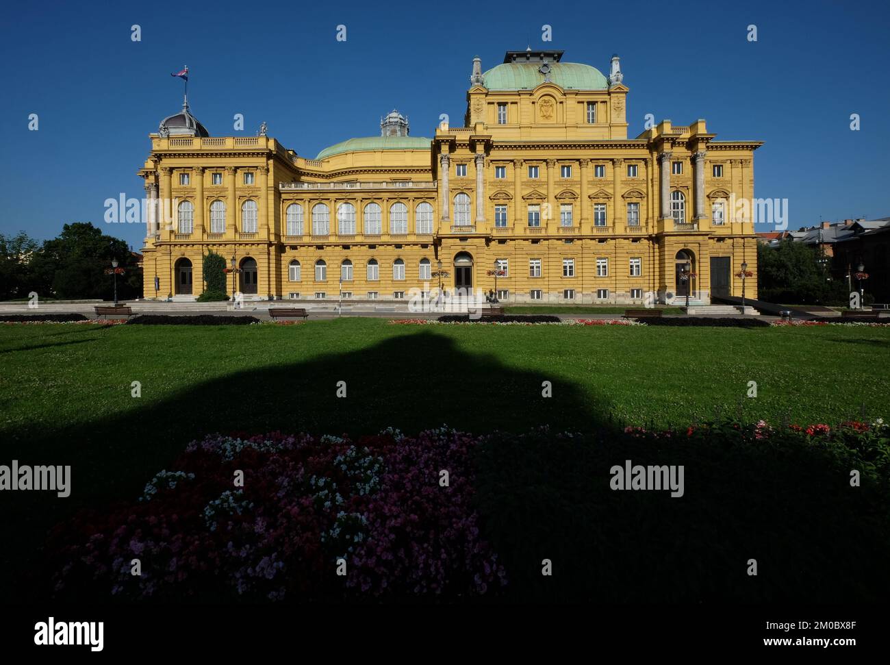 Teatro Nazionale Croato, Zagabria, Croazia Europa Foto Stock