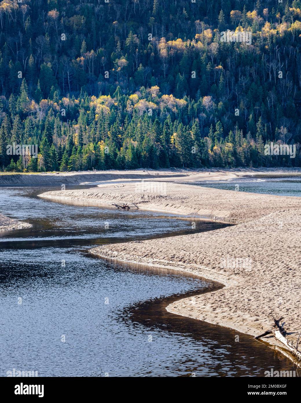 Un'ondeggiante Sandbar a Old Woman Bay nel Parco Provinciale del Lago superiore Foto Stock