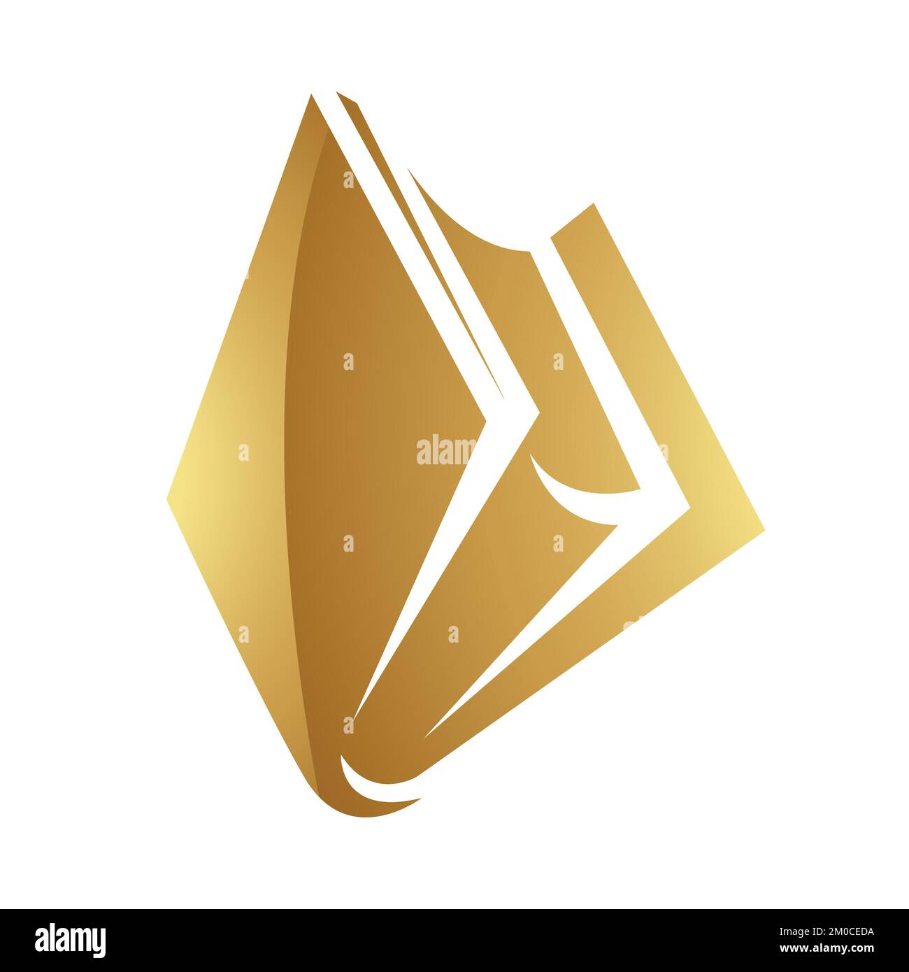 Icona del Libro d'oro su sfondo bianco Illustrazione Vettoriale