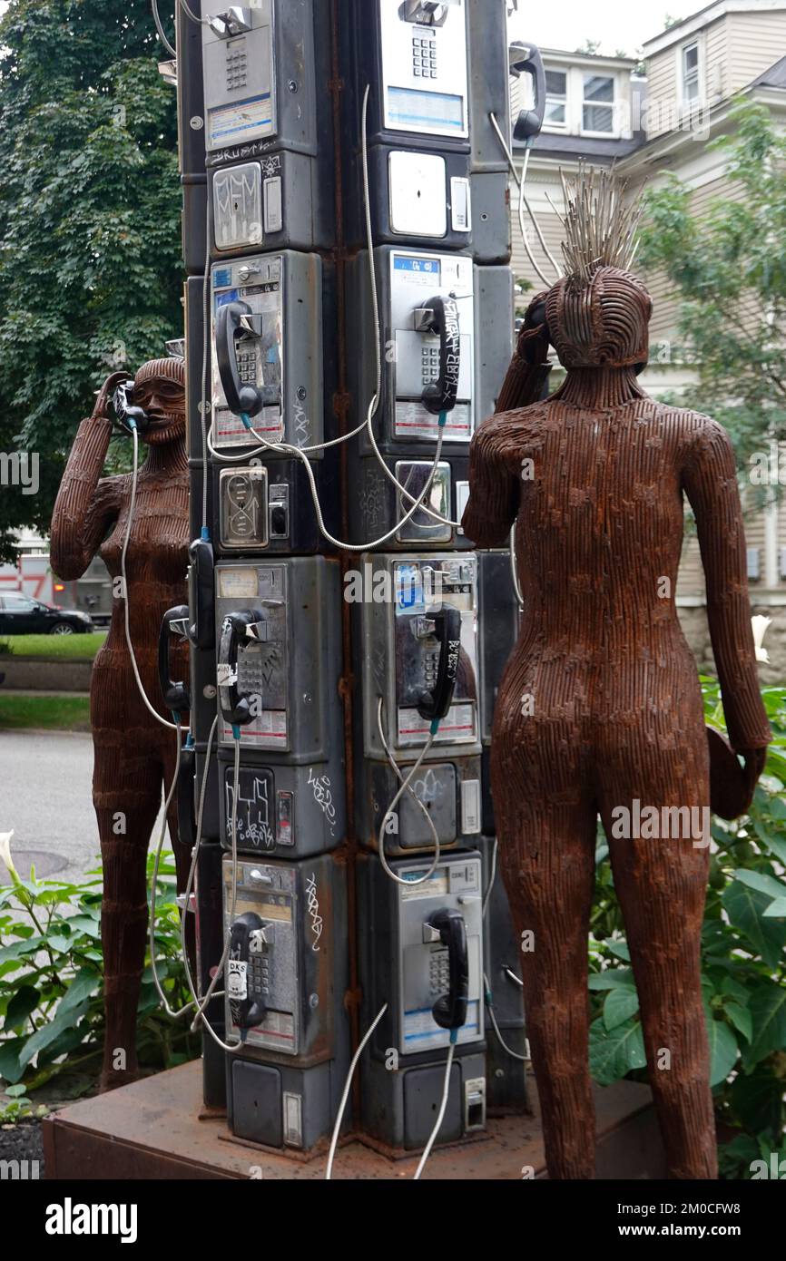 Non lasciarmi cadere una moneta da dieci centesimi di centesimi nel centro di Buffalo NY Foto Stock