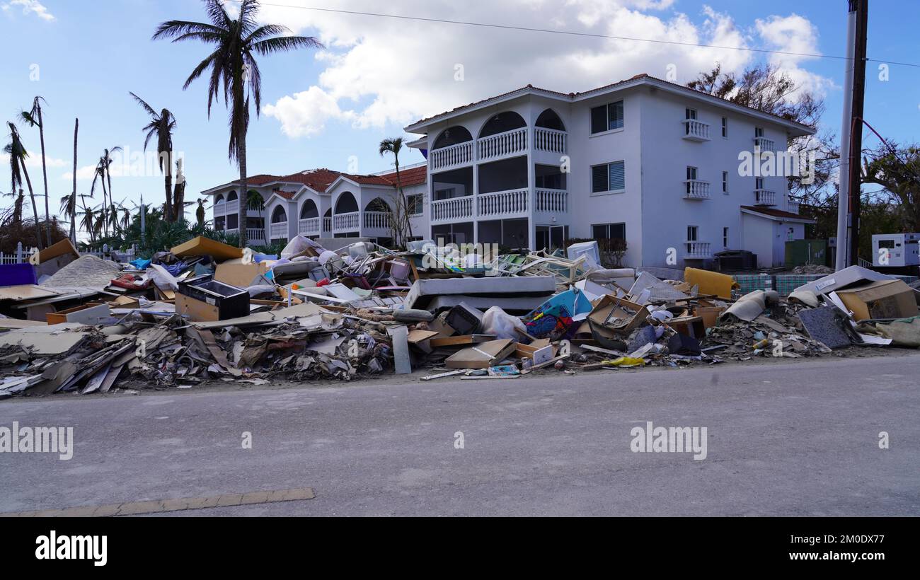 Sanibel Island, FL, USA--11/5/2022- Casa sull'isola di Sanibel distrutta dall'uragano Ian. Christine Gonsalves/FEMA Foto Stock