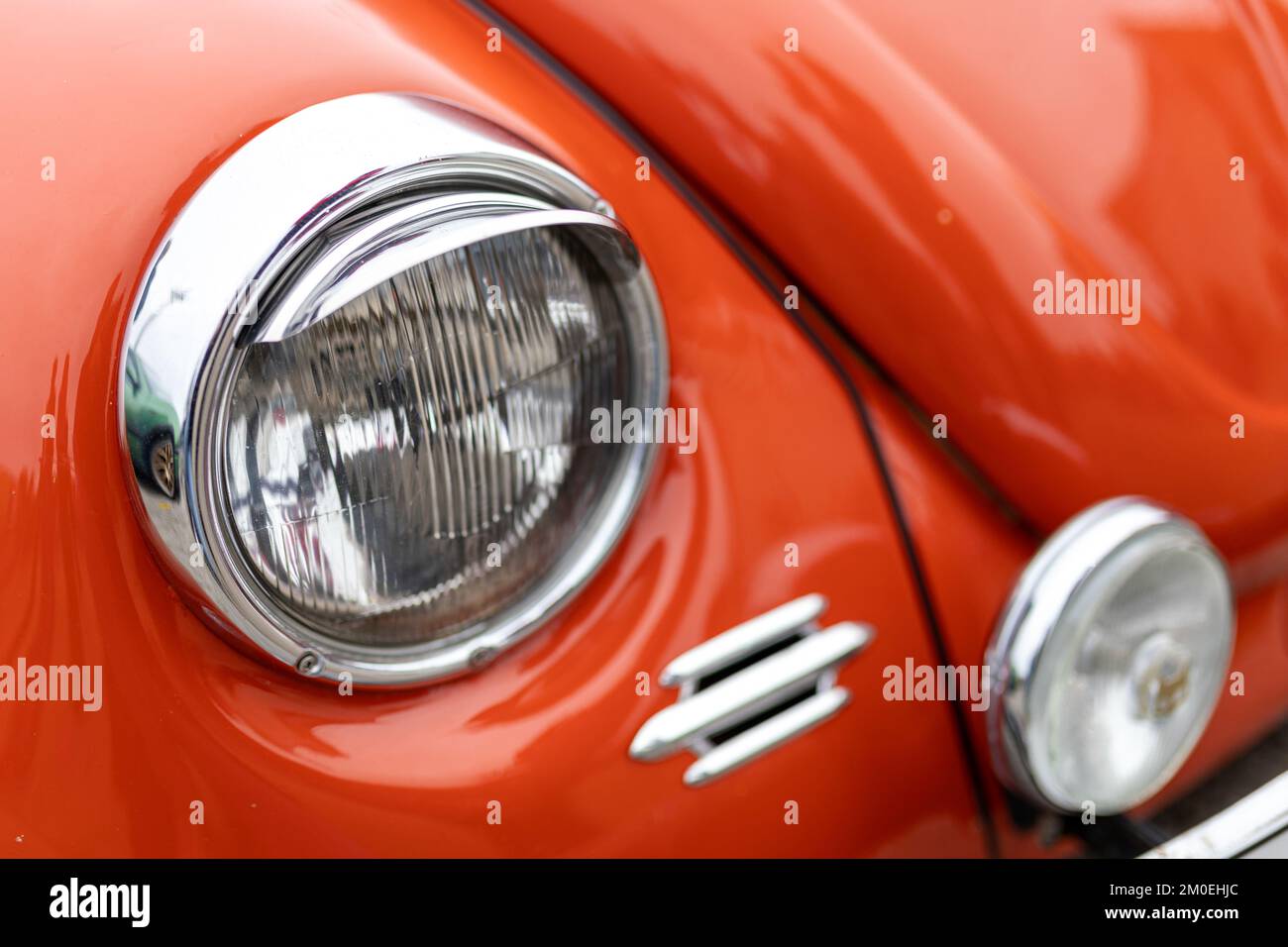 Particolare del classico proiettore VW Beetle Foto Stock