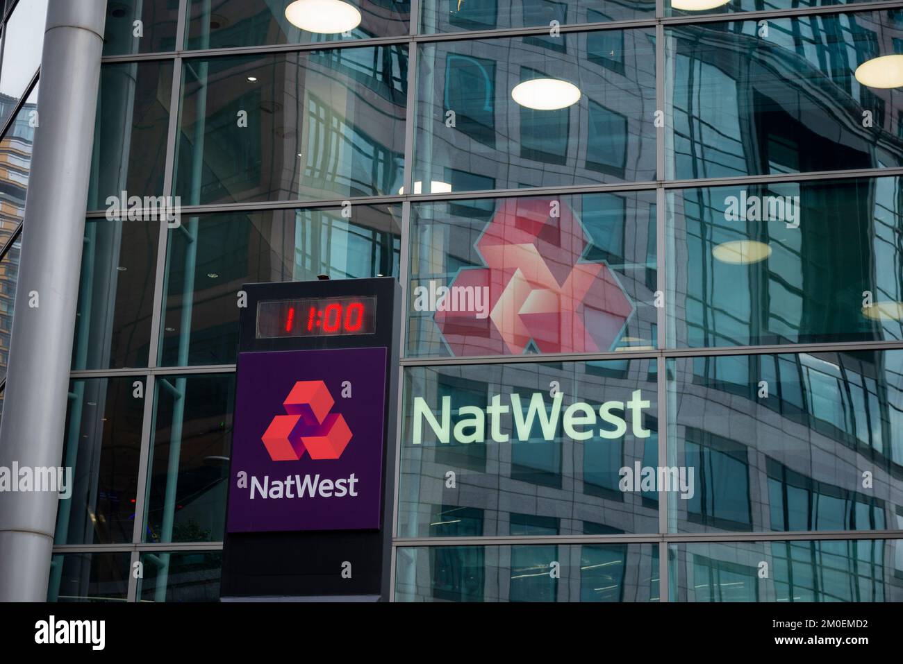 NatWest bank, 250 Bishopsgate, Londra, Regno Unito. National Westminster Bank, sede centrale di Londra Foto Stock