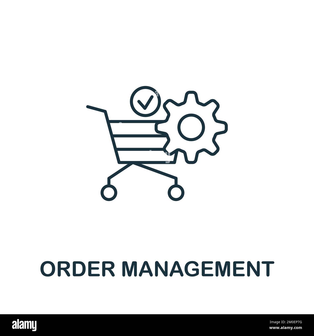 Icona Gestione prescrizioni. Icona monocromatica Simple Customer Relationship per modelli, web design e infografiche Illustrazione Vettoriale