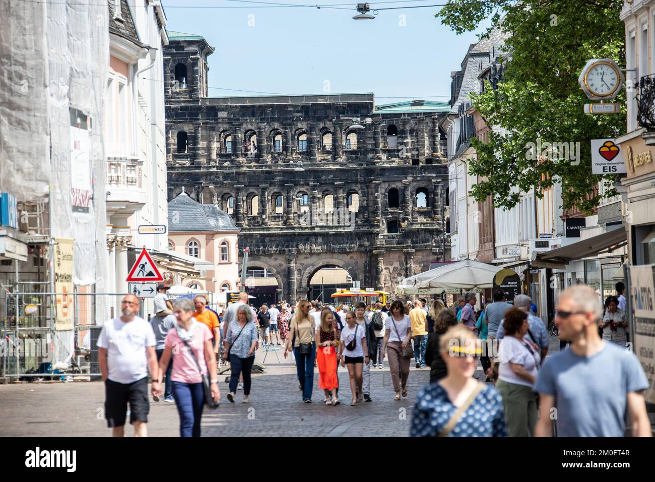 Porta Nigra, porta Romana, Zentrum, Treviri, Germania Foto Stock