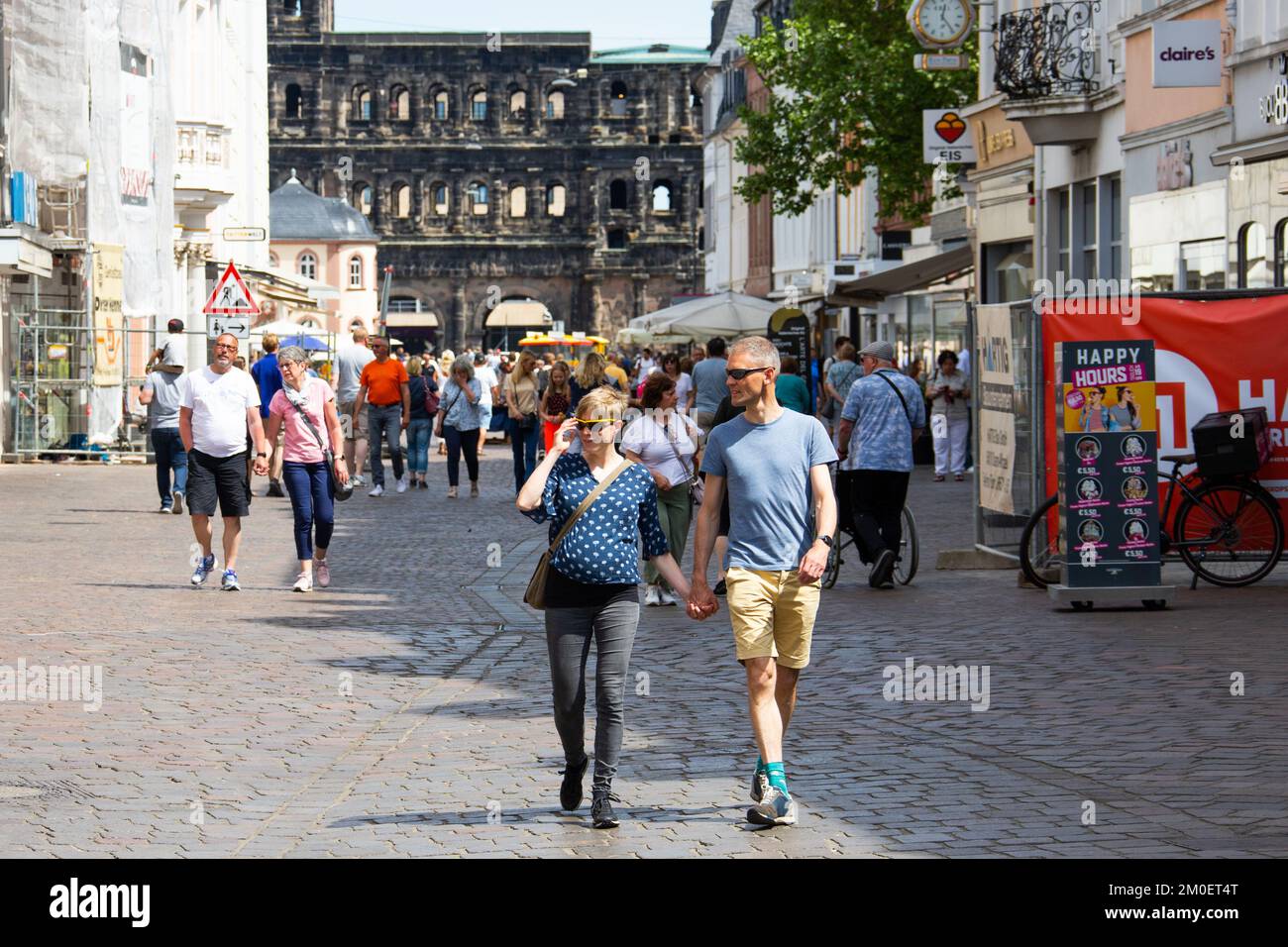 Porta Nigra, porta Romana, Zentrum, Treviri, Germania Foto Stock