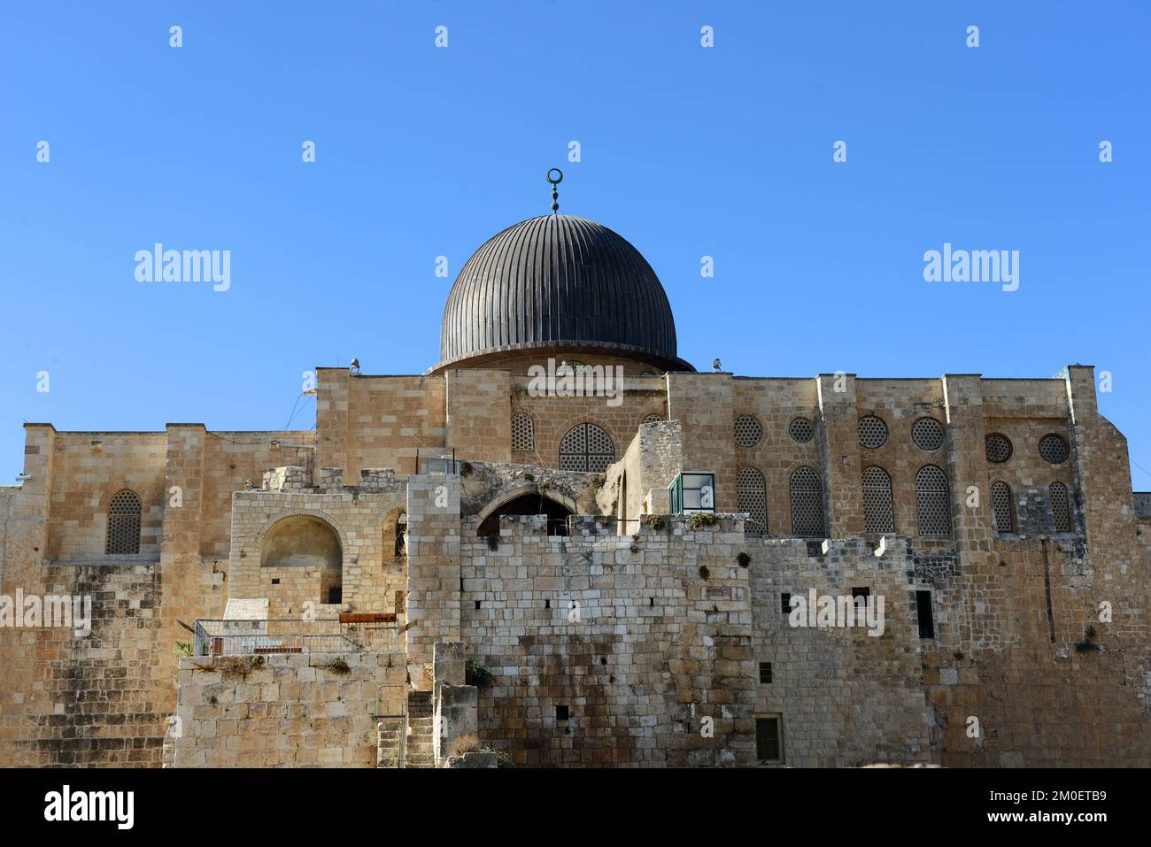 Moschea al-Aqsa nella città vecchia di Gerusalemme. Foto Stock