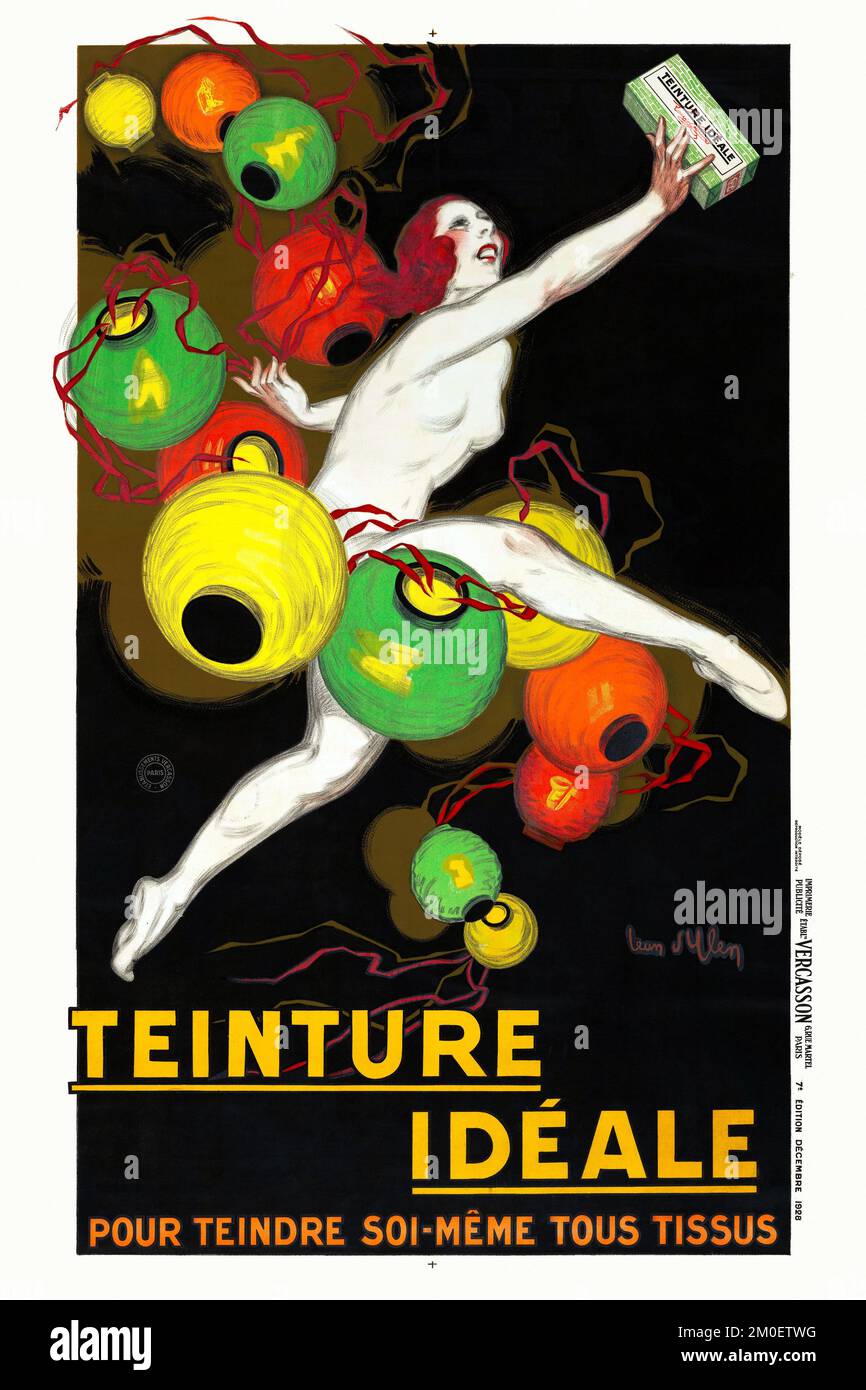 Teinture idéale di Jean d'Ylen (1886-1938). Poster pubblicato nel 1928 in Francia. Foto Stock