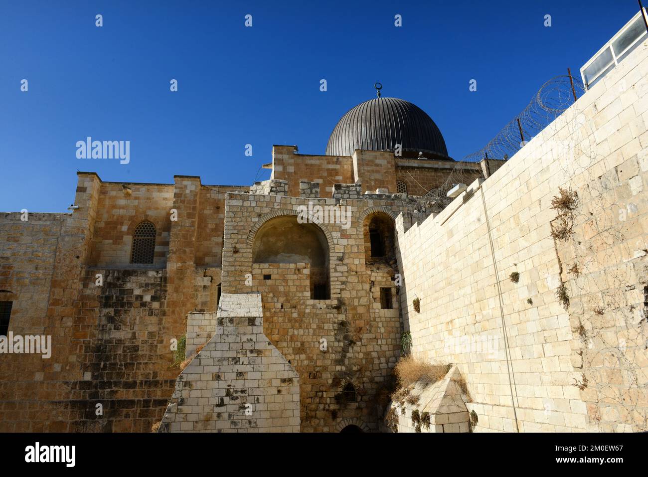 Moschea al-Aqsa nella città vecchia di Gerusalemme. Foto Stock