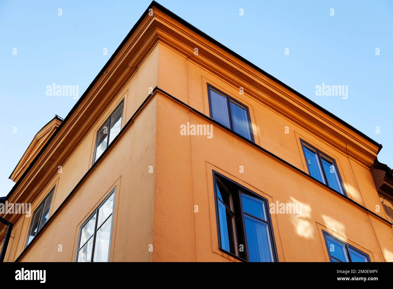 Parte di una casa nel centro storico di Stoccolma Foto Stock