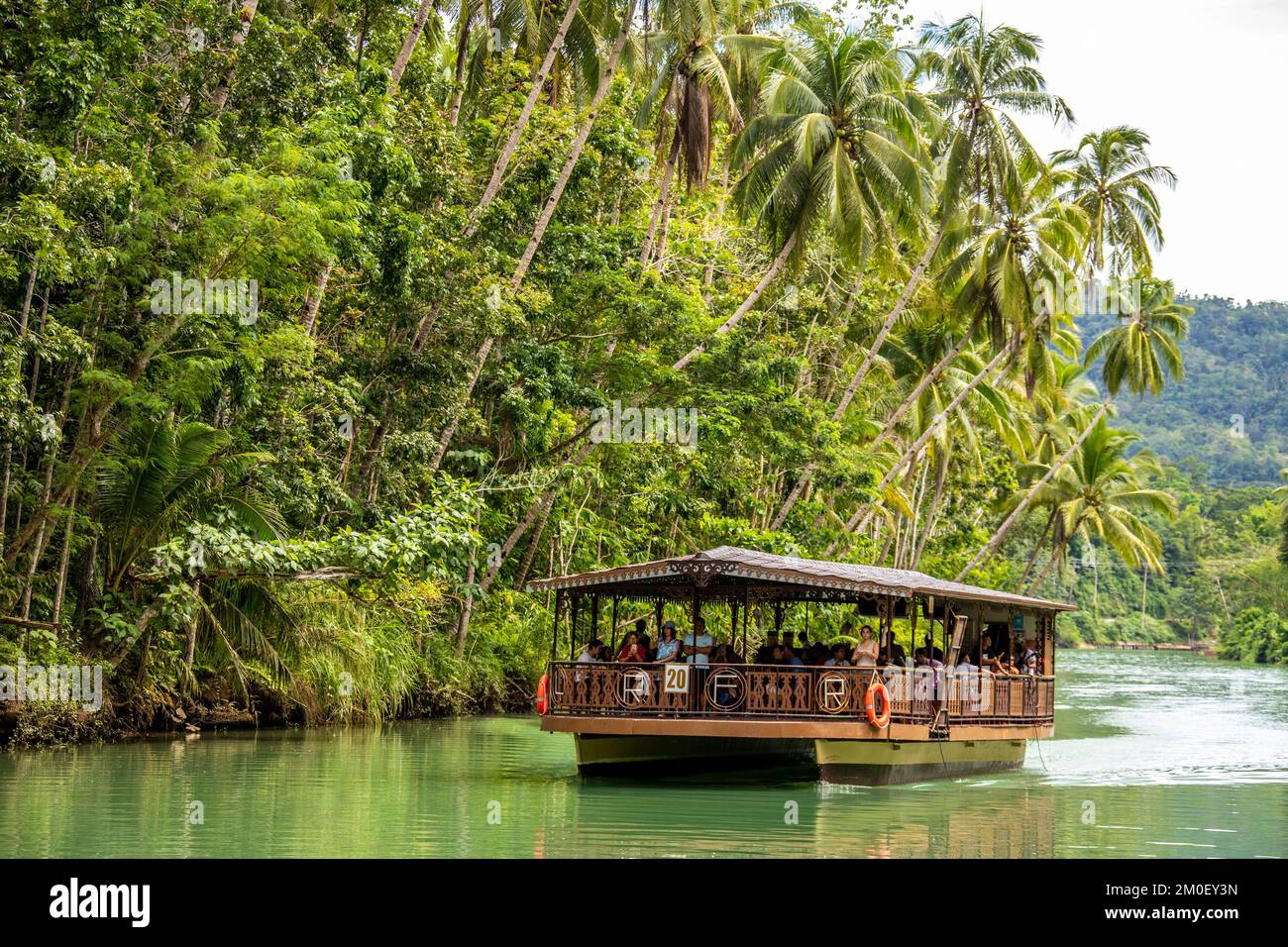 Crociera sul fiume Loboc, Loboc, Bohol, Filippine Foto Stock