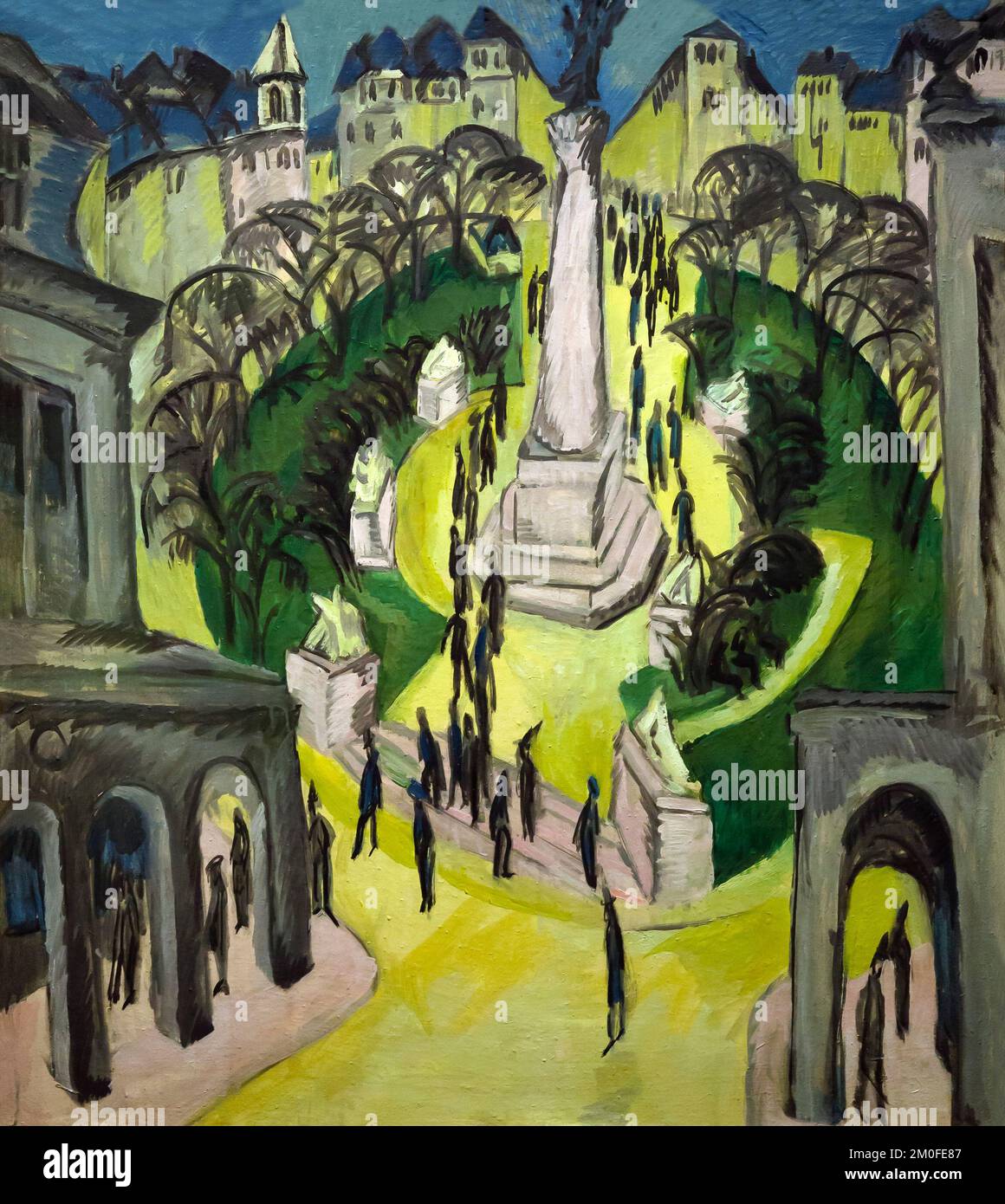 Belle-Alliance-Platz a Berlino, Ernst Ludwig Kirchner, 1914, Berlin Neue Nationalgalerie, Berlino, Germania, Europa Foto Stock
