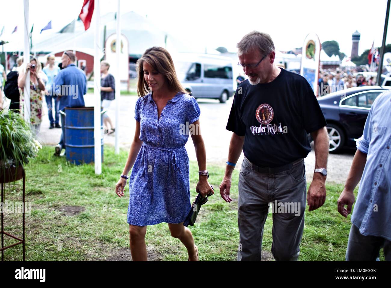 Una principessa Marie incinta ha aperto il 2011 Tonder Music Festival per la musica folk e le radici. Foto Stock