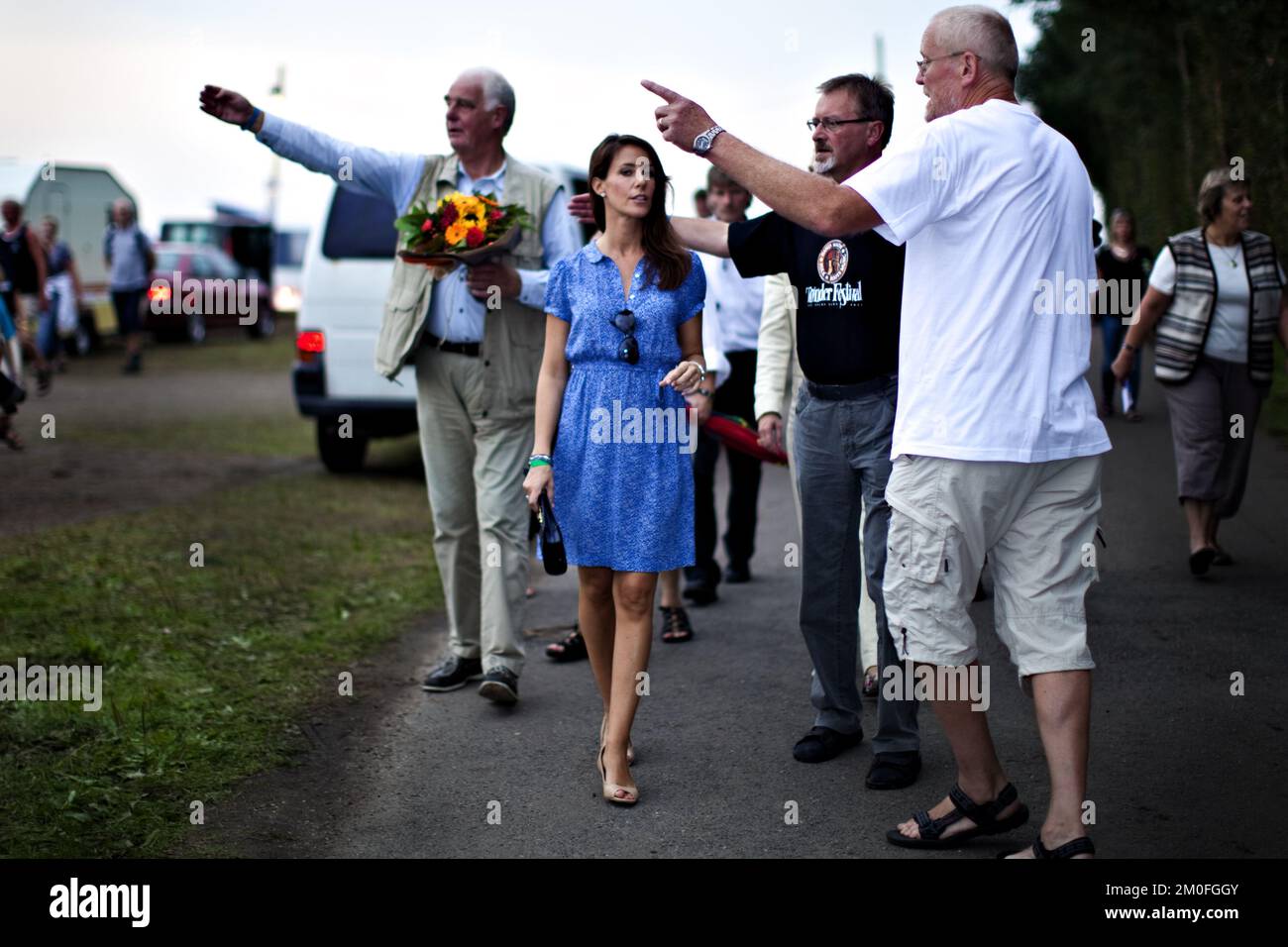 Una principessa Marie incinta ha aperto il 2011 Tonder Music Festival per la musica folk e le radici. Foto Stock