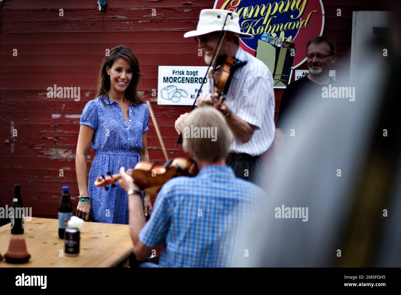 Una principessa Marie incinta ha aperto il 2011 Tonder Music Festival per la musica folk e le radici. Foto Stock