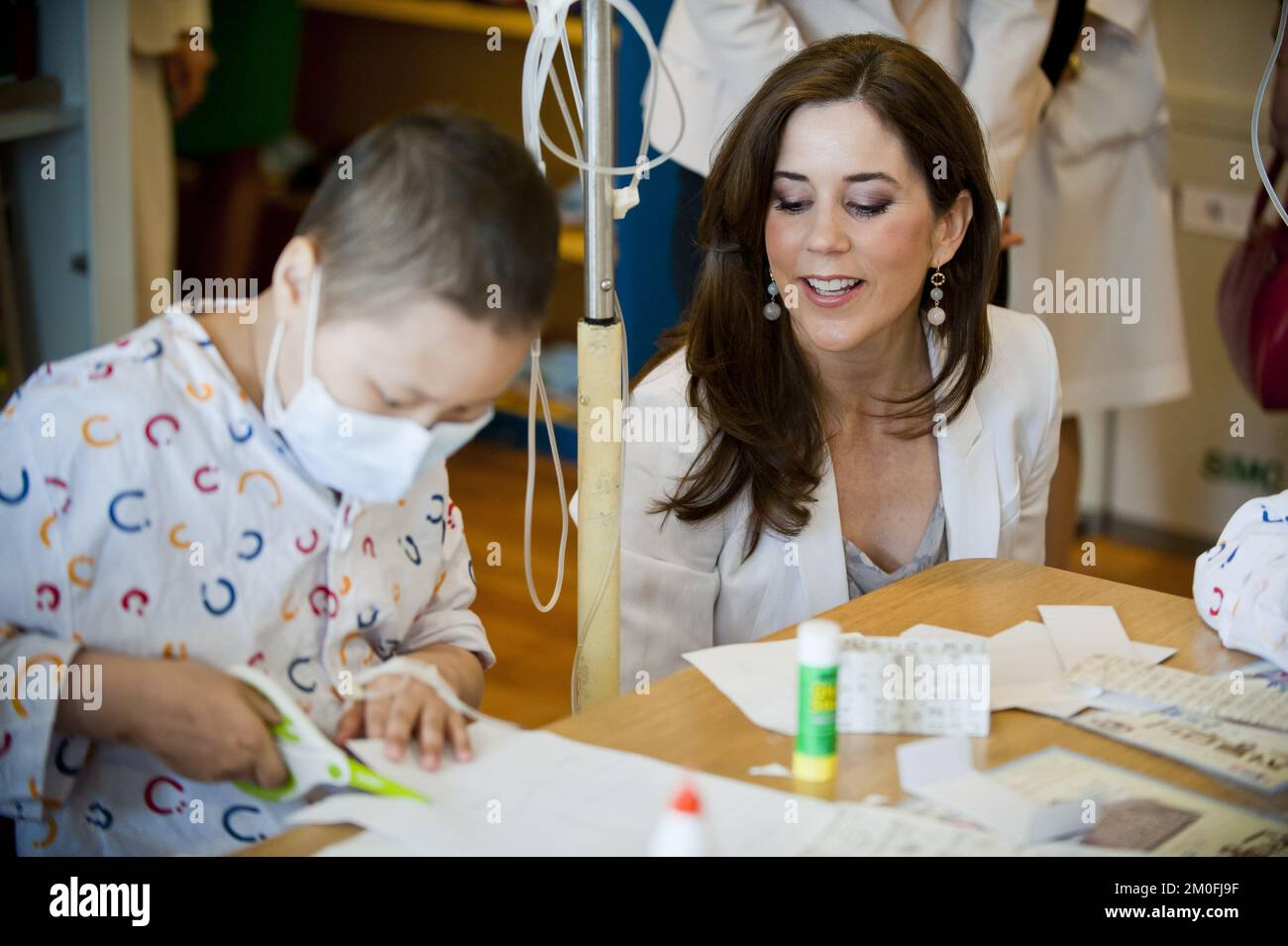 Crown Princess Mary Visita il Centro medico Samsung di Seoul, 11-05-2012. FOTOGRAFO KLAVS BO CHRISTENSEN / POLFOTO Foto Stock