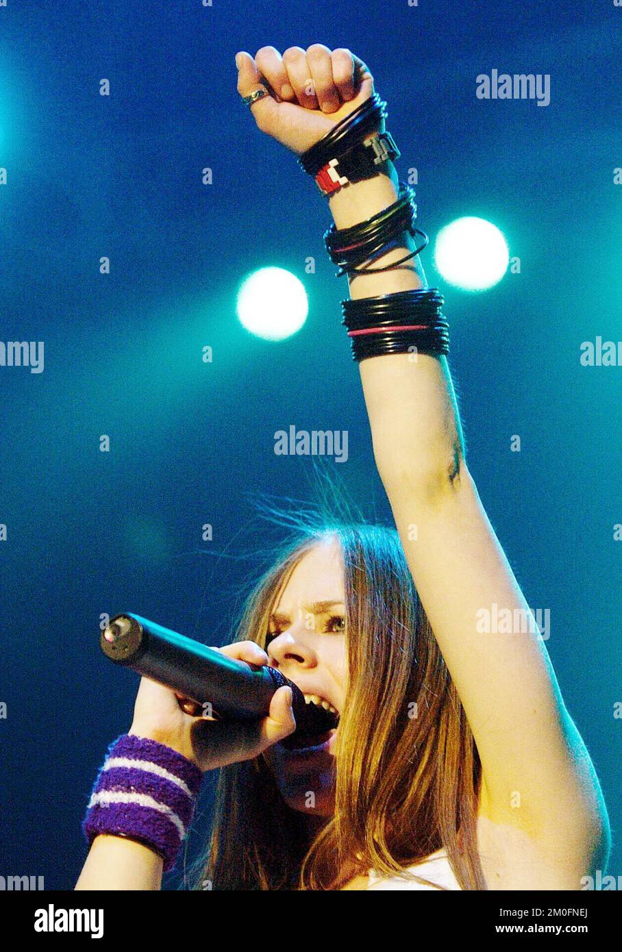 Cantante Avril Lavigne in concerto al "KB hallen" di Copenaghen, Danimarca. Foto Stock