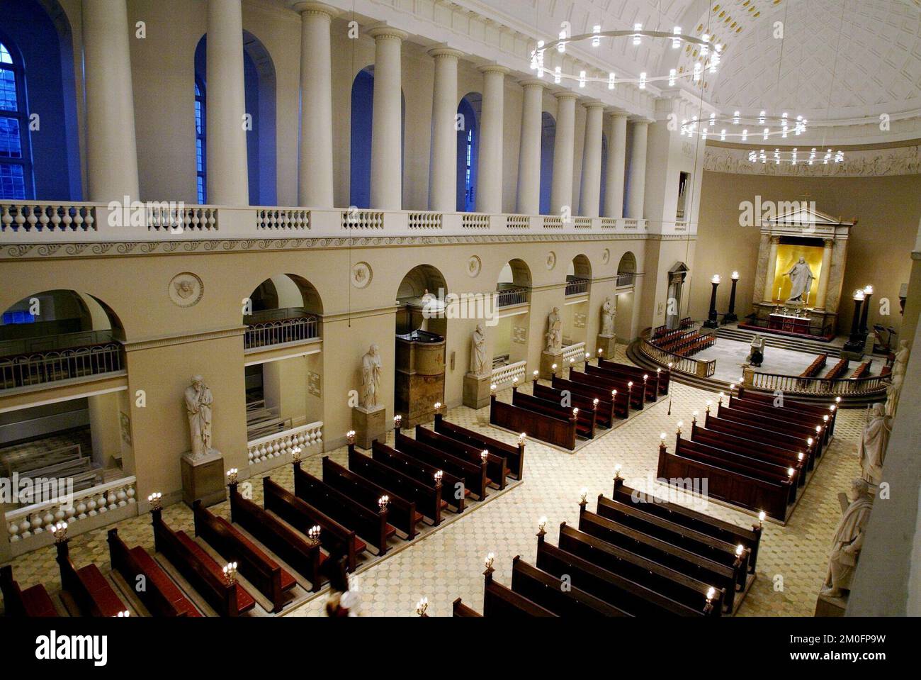 Copenaghen, Danimarca. Oggi è stato annunciato dal Palazzo reale che le nozze del principe ereditario Frederik e di Maria Donaldson si svolgeranno nella Cattedrale di Copenaghen (Chiesa di nostra Signora) il 14th maggio, alle 4. Foto Stock