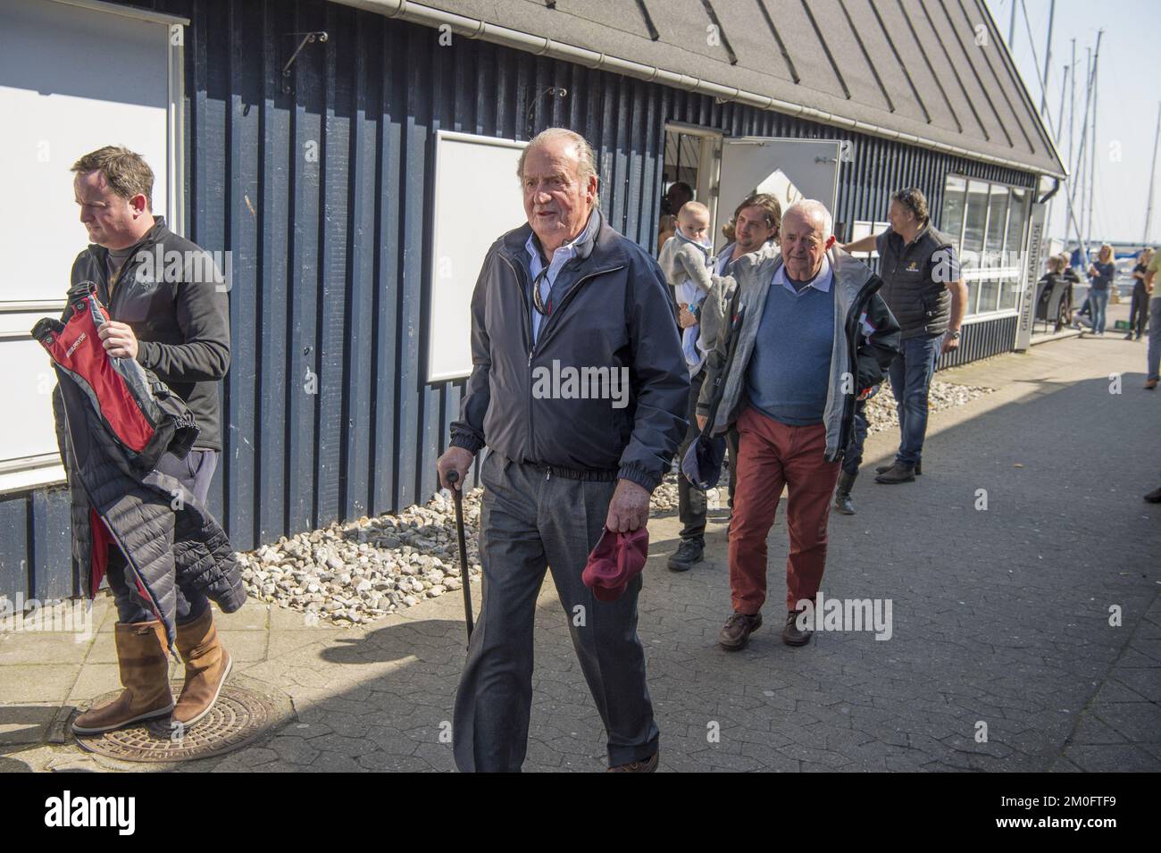 L'ex re Juan Carlos (Juan Carlos Alfonso Víctor María de Borbón y Borbón-Dos Sicilias) Domenica 1. Maggio 2016 Juan Carlos ha visitato il ristorante Riviera insieme ad alcuni amici danesi al porto di Rungsted. (ANTHON UNGER/POLFOTO) Foto Stock