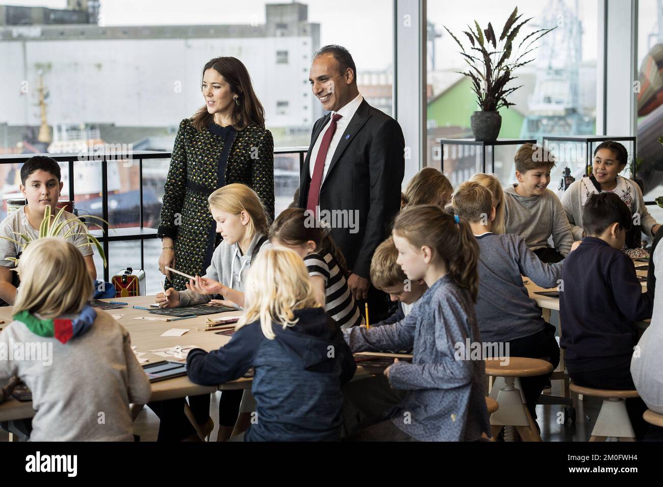 La Principessa Mary di Crown apre il Festival Internazionale della Letteratura del childrenÂ - Festival di Hay ad Aarhus, Danimarca, 26 ottobre 2017. /Ritzau/Casper Dalhoff. Foto Stock