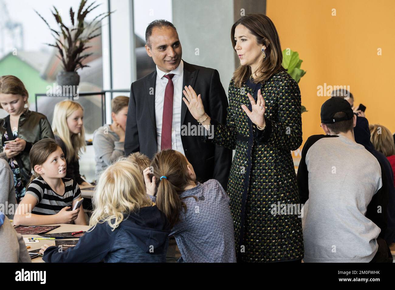 La Principessa Mary di Crown apre il Festival Internazionale della Letteratura del childrenÂ - Festival di Hay ad Aarhus, Danimarca, 26 ottobre 2017. /Ritzau/Casper Dalhoff. Foto Stock