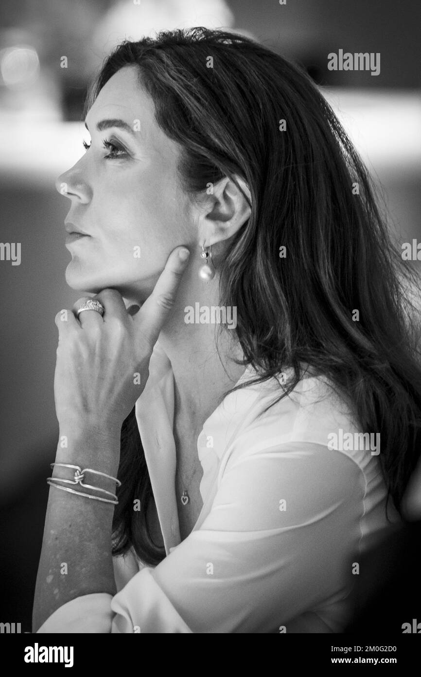 Crown Princess Mary ha partecipato all'evento di lancio di Creative Denmark "Creative Summit" presso Industriens Hus a Copenaghen. Mercoledì 23 giugno 2021. Dansk Industri (Confederazione dell'industria danese) e Creative Denmark vogliono creare una piattaforma che si concentri sul potenziale di crescita delle industrie creative, facilitando al contempo la conoscenza e le opportunità di networking in cui gli attori creativi possono essere ispirati dalle aree di business e dai modelli degli altri. Con la sua partecipazione, la principessa Crown Mary ha contribuito a concentrare l'attenzione sulle aziende creative danesi di talento. (Foto: Papà Claus Rasmussen/Ritz Foto Stock