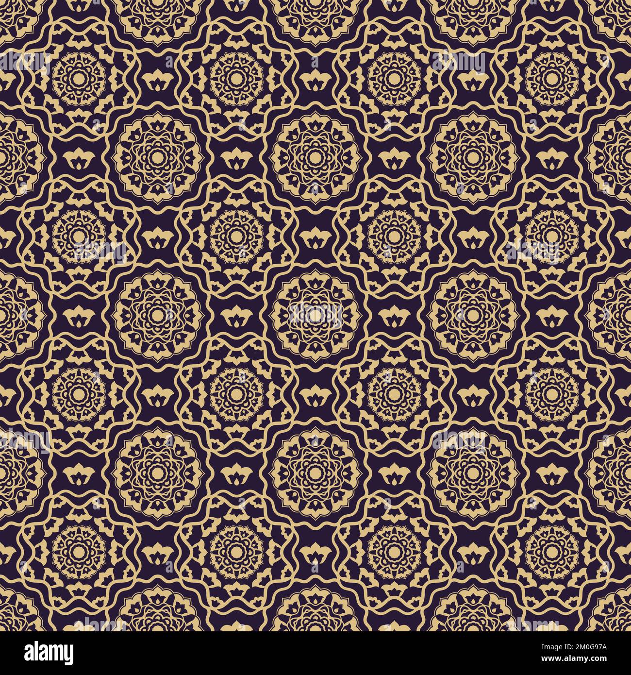 Motivo vettoriale medaglione ornamentale in stile ottomano kaftan. Da utilizzare per stampe in tessuto, tessitura, lavorazione a maglia, decorazione domestica, fash Illustrazione Vettoriale