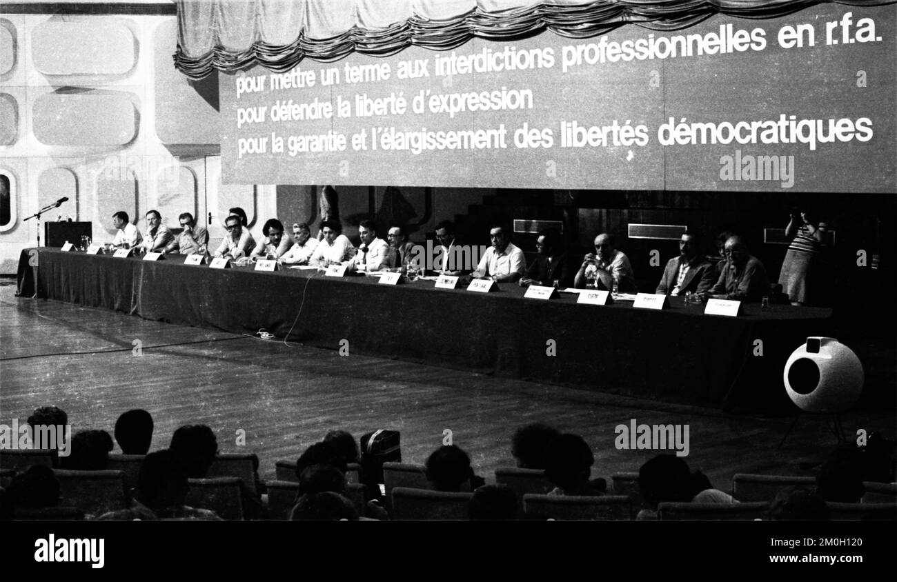 Una conferenza internazionale su una questione tedesca, i divieti occupazionali innescati dal decreto radicale del 07.7.1976 a Strasburgo, fra, Francia, Foto Stock