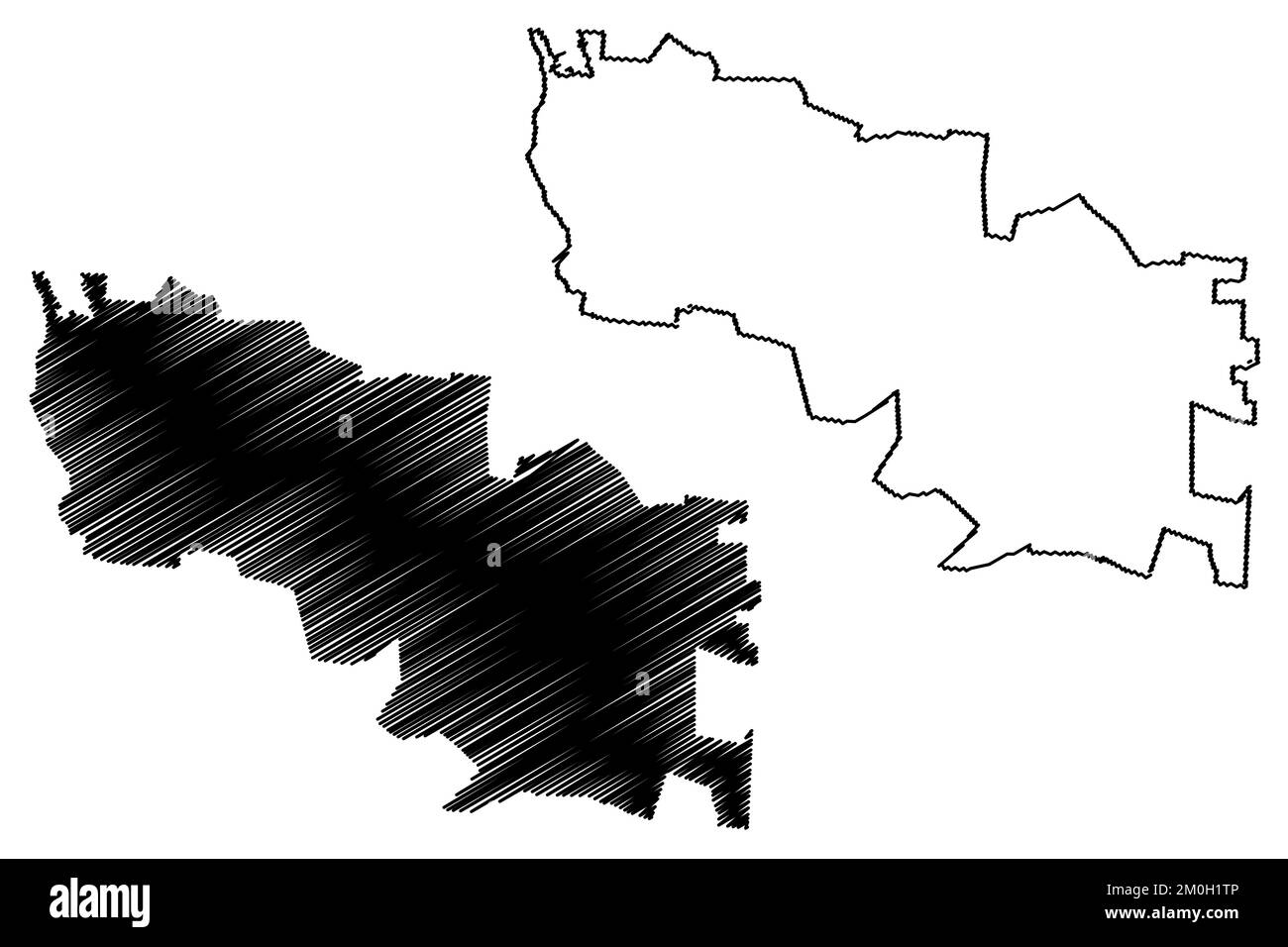 Comune di Tenabo (Stato libero e Sovrano di Campeche, Messico, Stati Uniti del Messico) illustrazione vettoriale mappa, schizza schizzo mappa Tenabo mappa Illustrazione Vettoriale