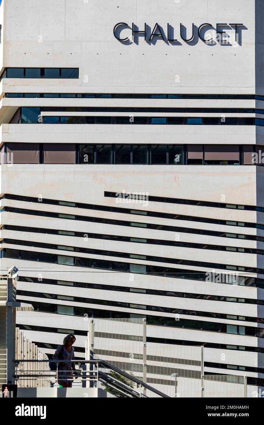 Francia, Var, Toulon, distretto ecologico di Chalucet, Les Beaux Arts, Costruzione della Scuola superiore d'Arte e Design TPM e TVT Innovation Foto Stock