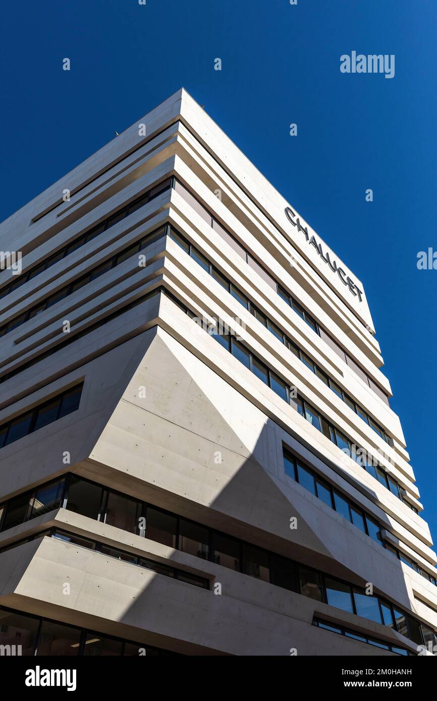 Francia, Var, Toulon, distretto ecologico di Chalucet, Les Beaux Arts, Costruzione della Scuola superiore d'Arte e Design TPM e TVT Innovation Foto Stock