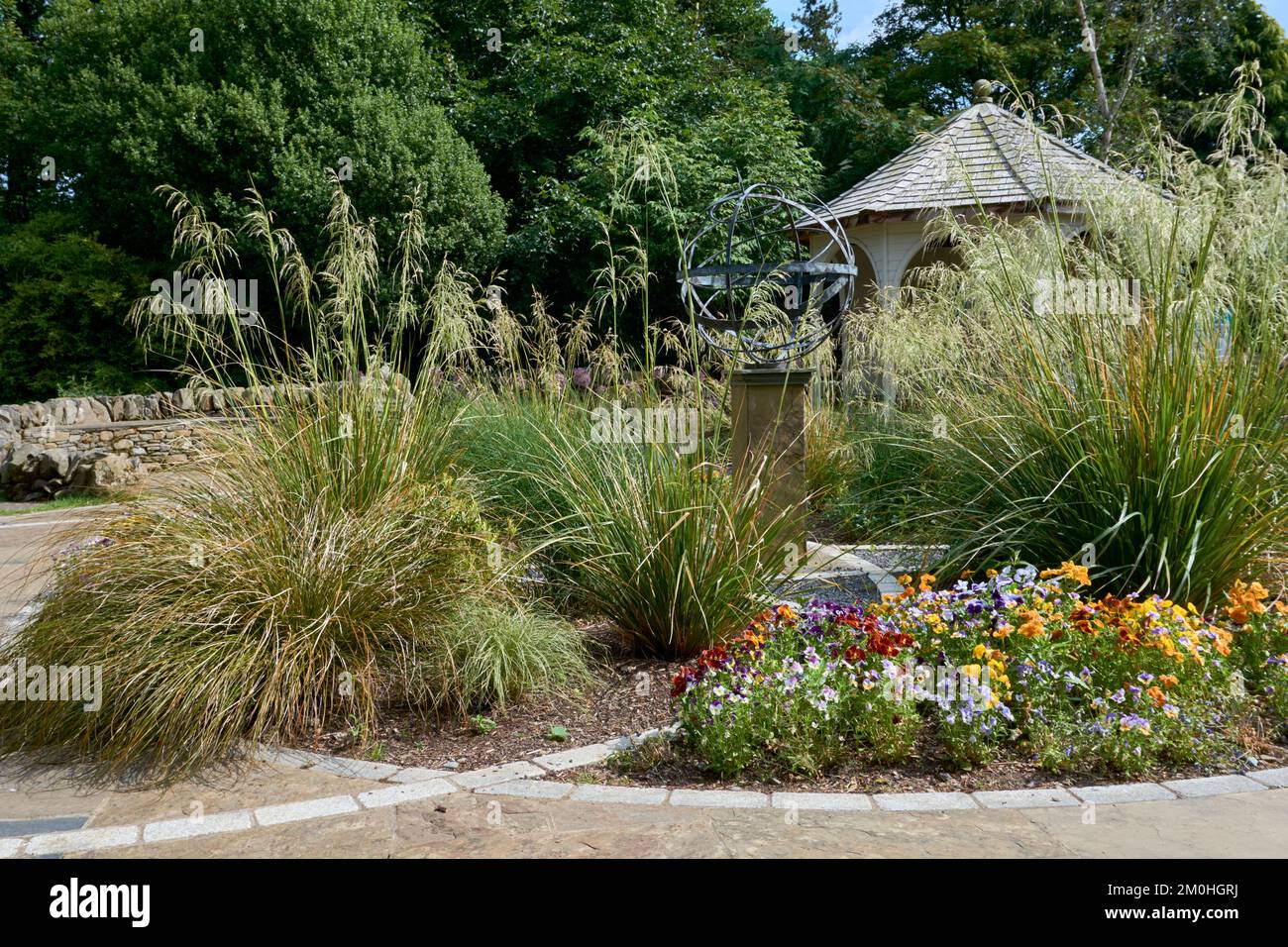 Il Giardino della contemplazione a Threave Gardens vicino a Castle Douglas, Dumfries e Galloway, Scozia. Foto Stock