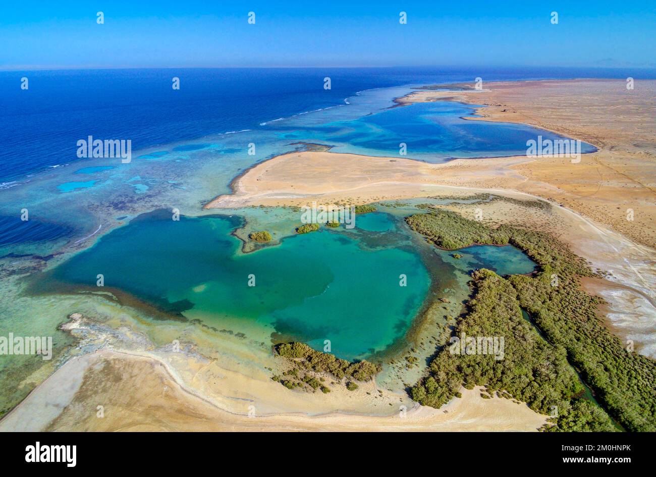 Area protetta Egypte, Sina?, Sharm-el-sheikh, Nabq (vista aerea) Foto Stock